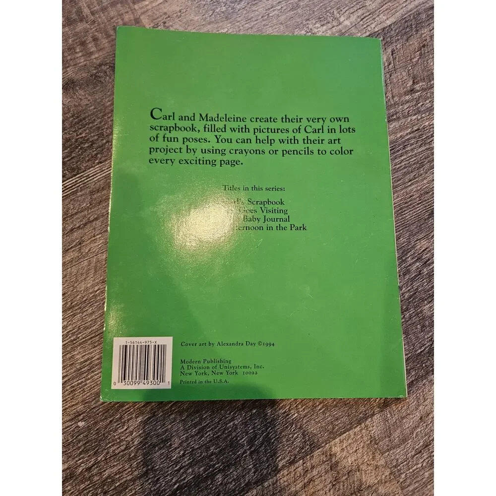Carl’s Scrapbook Coloring Book By Alexandra Day Good Dog Carl 1997 Unused New